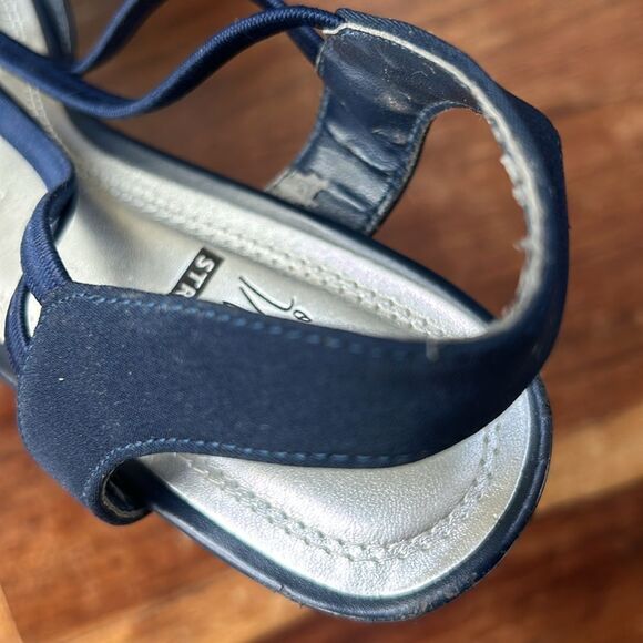 IMPO Stretch Navy Blue Wedge Heel, size 8M - Picture 7 of 9